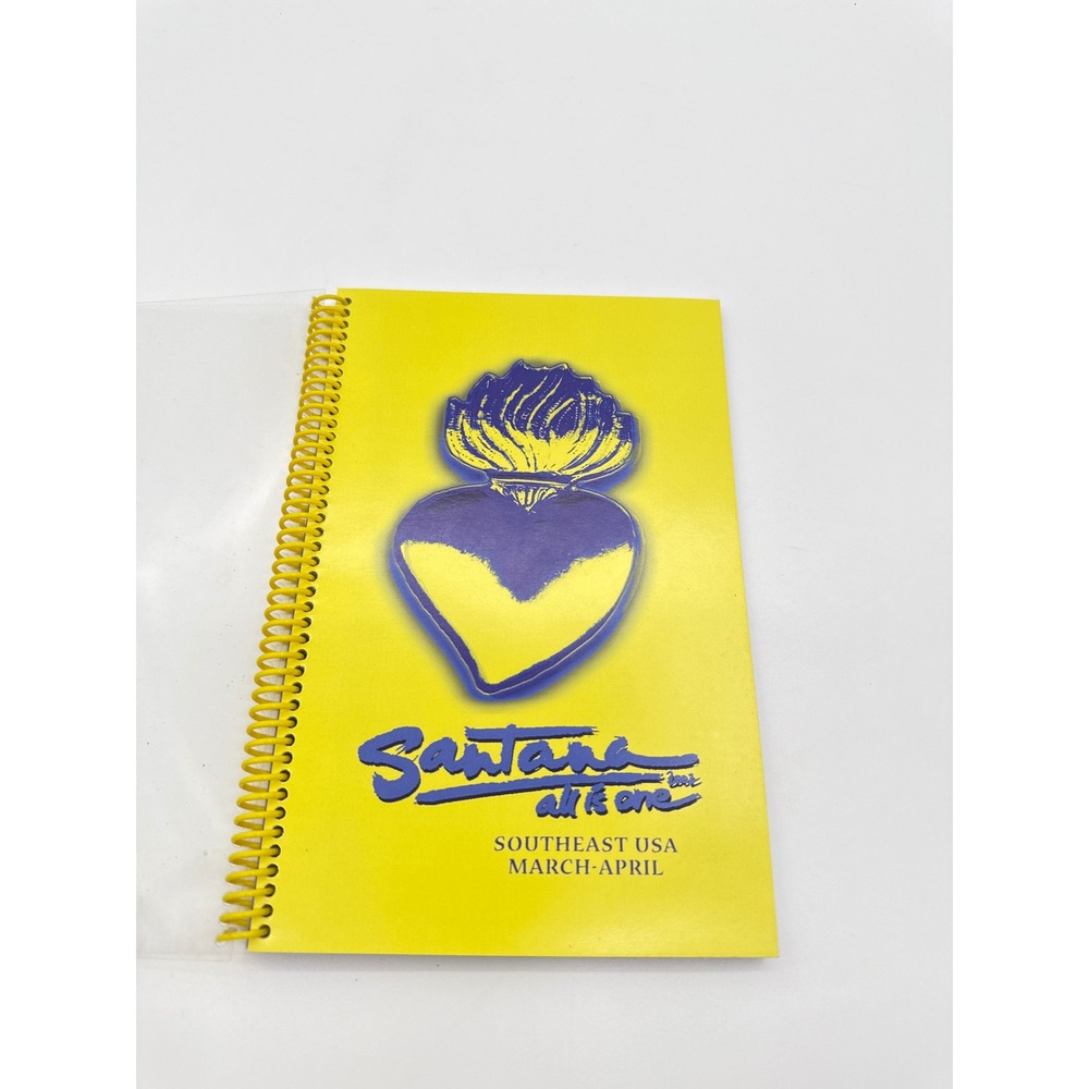 Santana 2002 All Is One Southeast USA Tour Band Crew Itinerary Book Rare Music